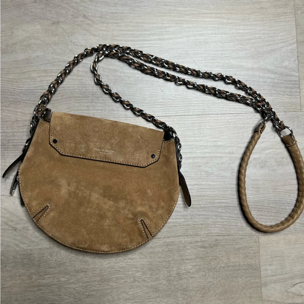 Rag & Bone Bradbury Mini Flap Chain Hobo Bag in Beige